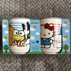 Sanrio Hello Kitty & Friends Set Of 2 Ceramic Tea Cups Hot & Cold 12 oz. Mugs